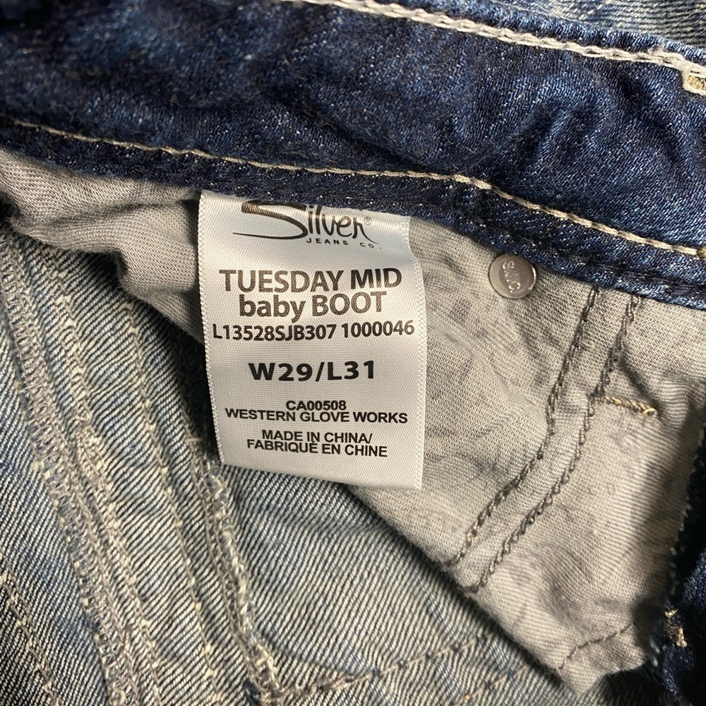 Silver Jeans Co. Tuesday Mid Baby Boot Jeans size W29/L31 - Picture 3 of 5